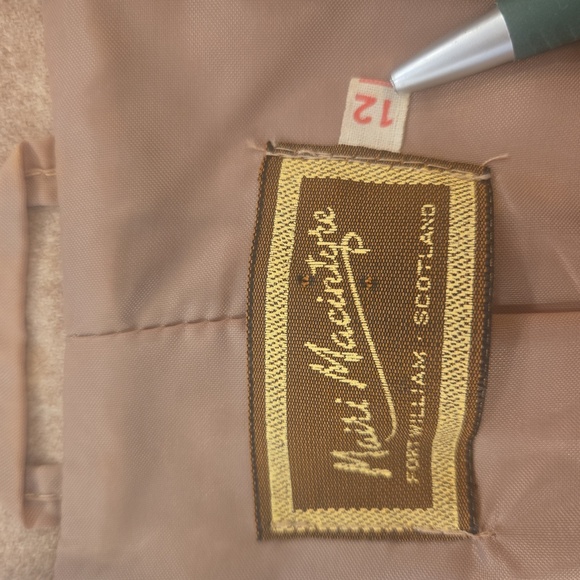 VTG Mairi Macintyre Wool Single Breasted Scottish Brown Tan Blazer Size 12 - Picture 6 of 11
